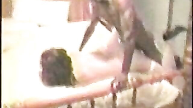 Interracial wife bent over bed railing fucked by black guy doggystyle