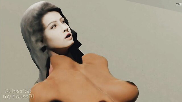 Hot Asian lecturer in hijab bares huge tits on first college day