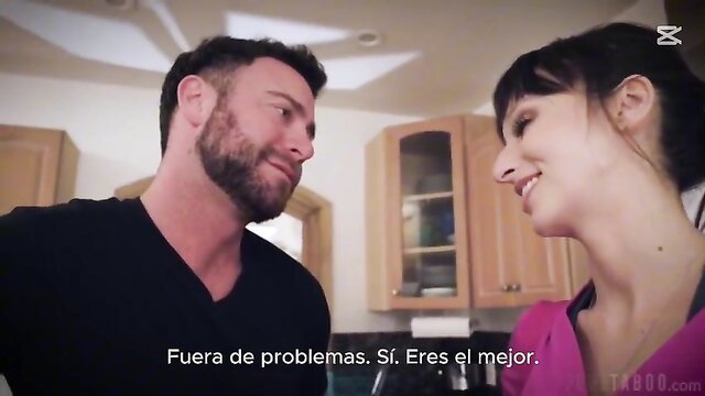 Liz Jordan smiles at bearded man in kitchen, PureTaboo Party's Over