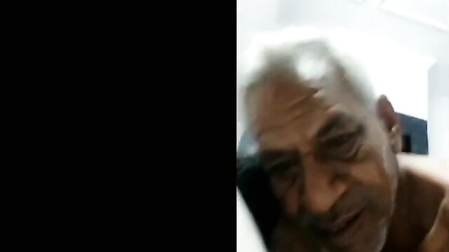 Elderly Indian man with gray hair closeup in taboo stepmom granddad porn thumbnail