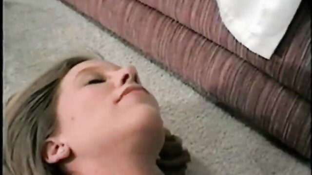 Blonde wife Crystal Klan on floor, interracial creampie preview