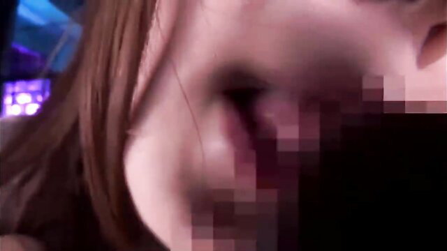 Closeup of incredible Asian teen cutie mouth in spicy adult scene