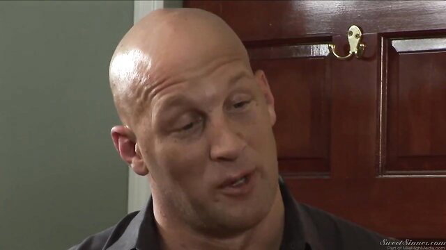 Bald hunk Vin Diesel lookalike talks dirty in Darla Crane porn scene