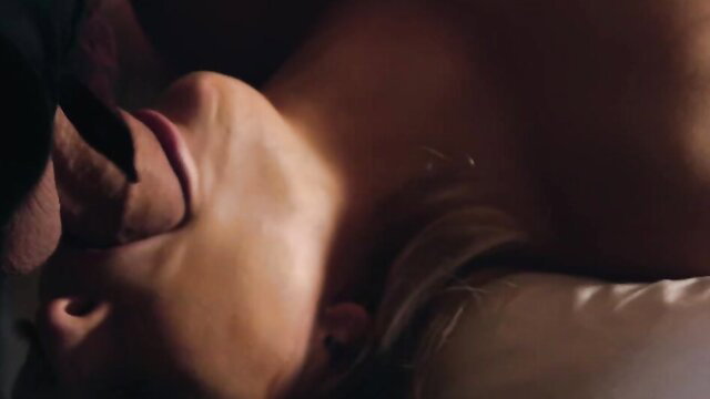 Giselle Palmer deepthroating cock passionately in bed closeup