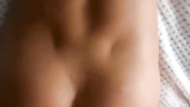 Blurry closeup of stepmom's nude pussy and ass during taboo massage