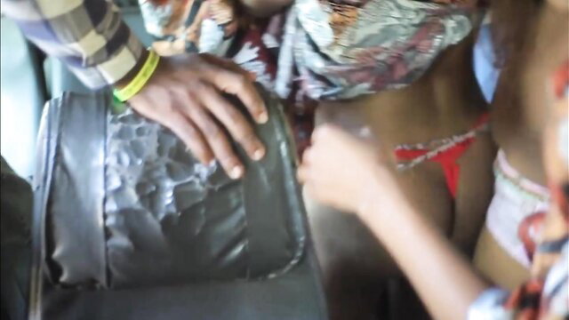 Tanzanian bongo baikoko street flash: ebony bikini babe's big ass grabbed