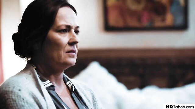 Elexis Monroe stares intently in taboo stepmom scene