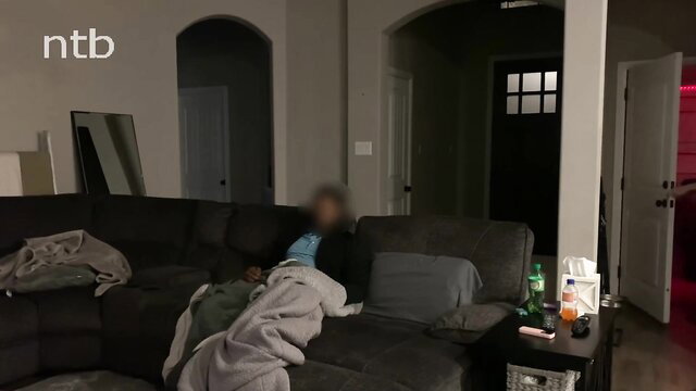 Hotwife Brooke Blaze cuddles on couch prepped for lover by cuck