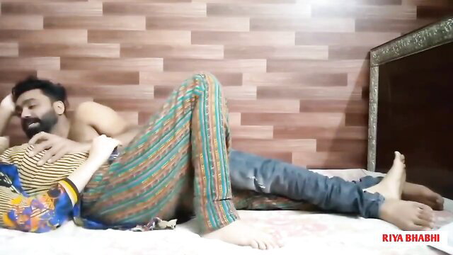 Riya Bhabhi nude cowgirl with Desi husband on bed