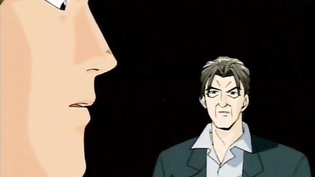 Anime BDSM housewife tied up, helpless husband watches intently