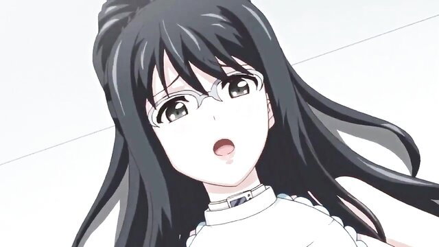 Anime girl with glasses in shock, Euphoria hentai chained underwater teen