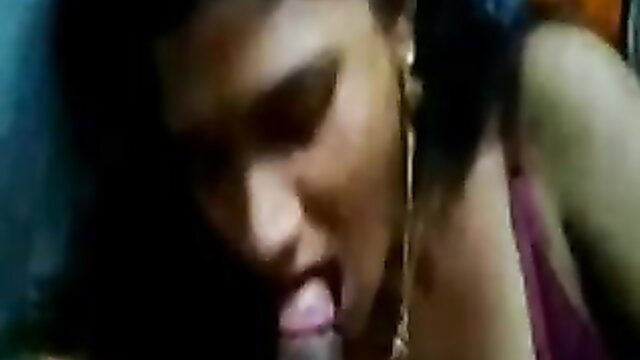 Closeup of kinky Indian babe with tongue out in steamy blowjob tease