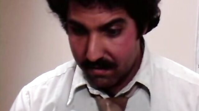 Moustached cop watches unshapely oriental bitch masturbate