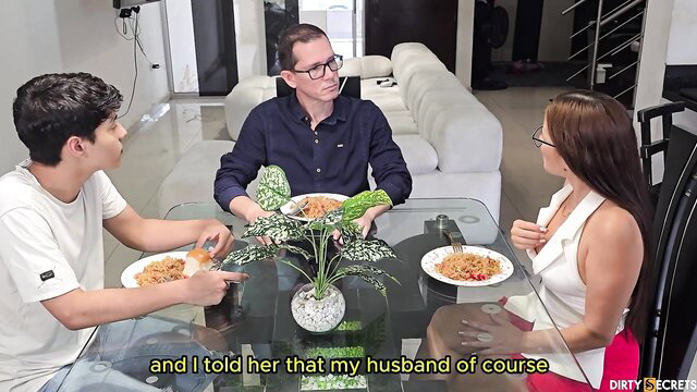 Kathy Lee69 dines with stepson and husband in steamy Latina taboo scene