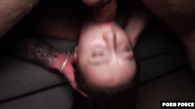 Polly Yangs upside down deepthroat POV with giant mommy milkers