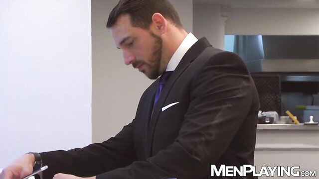 Suited muscular hunk Denis Vega in Menplaying adult video thumbnail