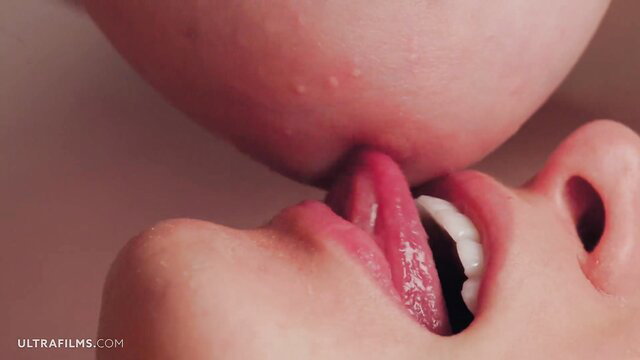 Ivi Rein licks Miss Olivia's huge tits in hot threesome