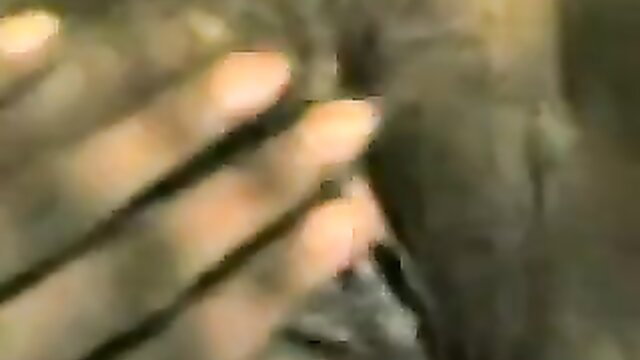 Blurry closeup of slutty Indian teen's hand stroking dick