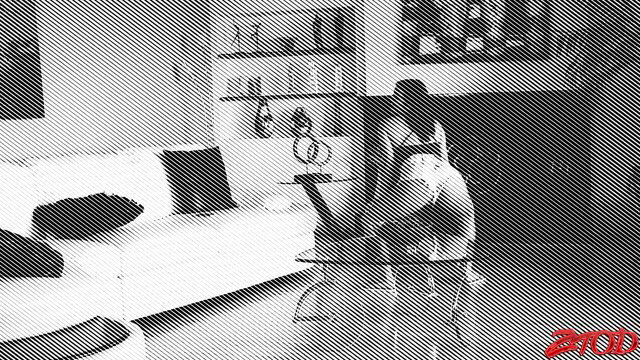 Nanny bent over glass table in twisted debauchery scene