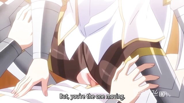 Busty hentai schoolgirl pinned down, groped in academy uniform