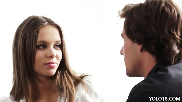 Petite teen Liza Rowe closeup with guy, BangBros hardcore