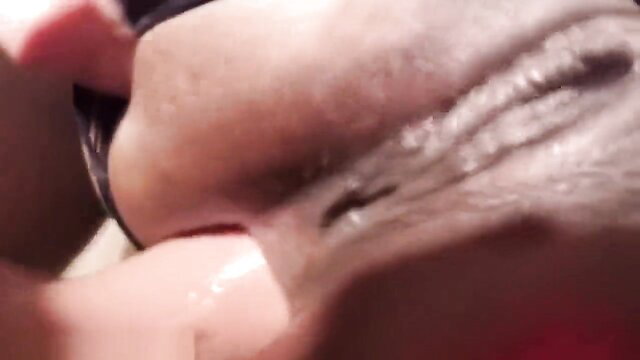 Tight shaved anus filled by massive erect cock closeup
