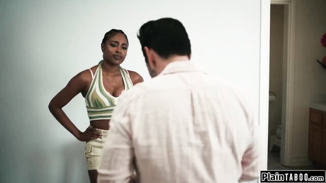 Destiny Mira confronts stepdad in tank top and shorts, taboo tease