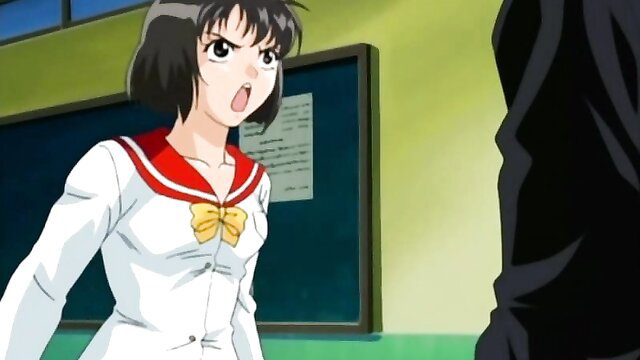 Hentai teacher in sailor uniform bent over desk fucked by student