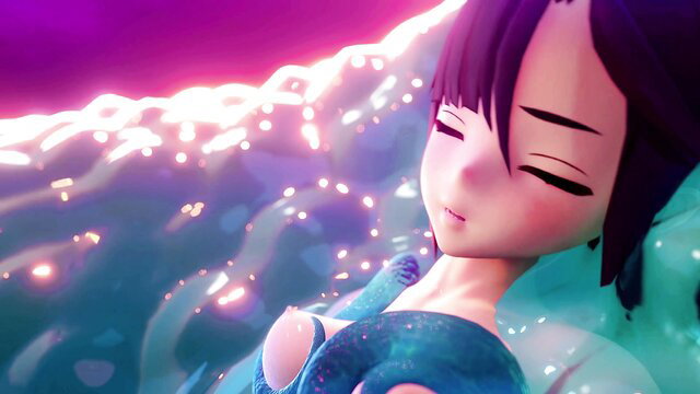 Mona Genshin hentai sleeping with slime tentacles on tits