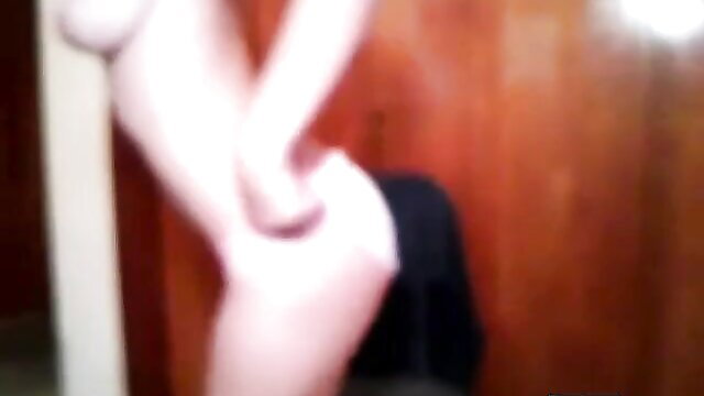 Shyloh 5 pale babe in black skirt bent over spreading ass cheeks