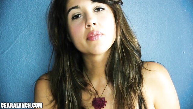 Ceara Lynch topless tease with necklace, seductive gaze