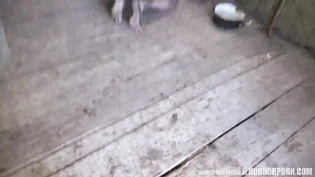 Wild Beast: nude woman on all fours in gritty Horror Porn scene