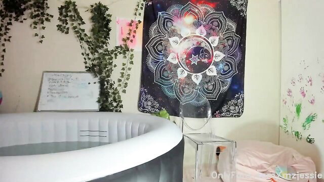 Kinky solo babe in tub with toys, pink pussy ass play fun