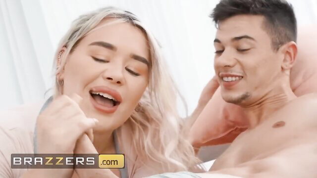 Gina Varney moans in pleasure riding cock with Brazzers