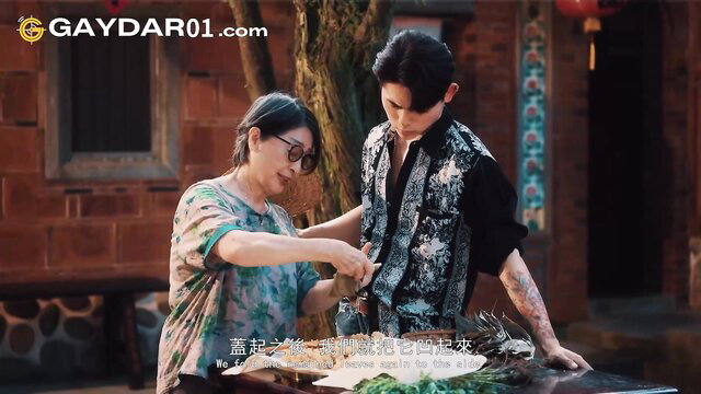 Taiwanese bros molten threesome with Asian college girl outdoors