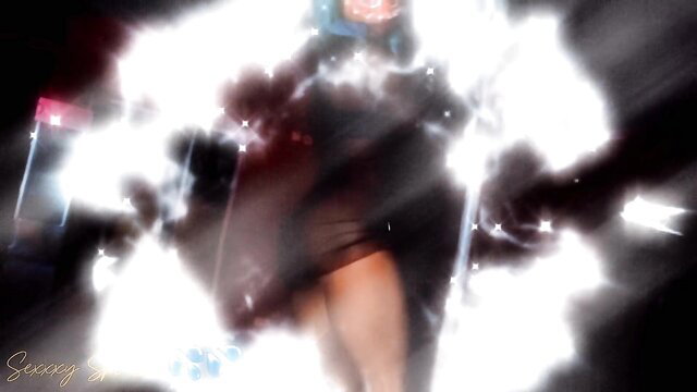 Blurry amateur girl in sheer dress with big ass sucking dick hardcore