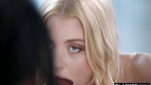 Chloe Cherry blonde babe closeup oral tease