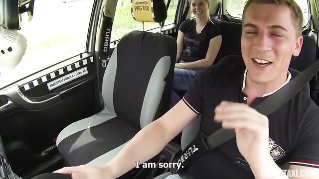 Violette Pink has sex in a taxi