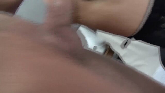 Alexandra Wett hairy MILF pussy closeup in lingerie fucking