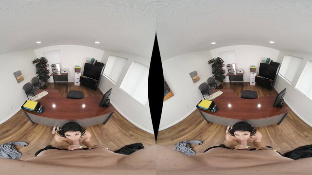 Serena Santos Latina POV facefuck deepthroat in office