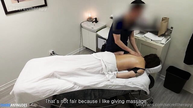 Secret Therapy Asian MILF gets nude massage from masseur
