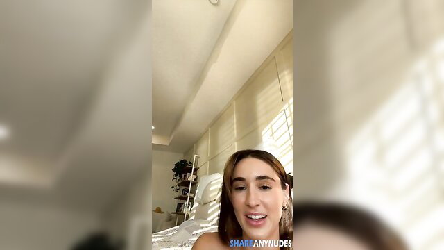 Natalie Roush topless smile in sunny bedroom leaked birthday video