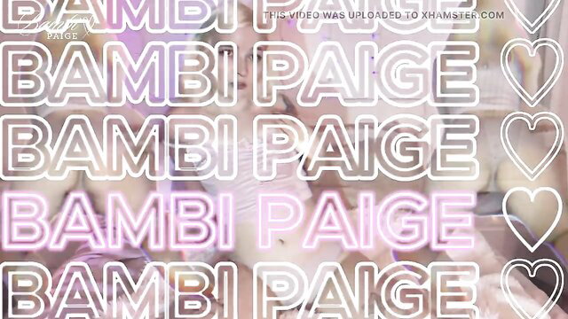 Bambibbi Paige petite blonde teen dominates in kinky POV