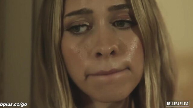 Khloe Kapri sweaty emotional face closeup in rough sex