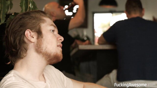 Handsome young man with long hair in Karlee Grey hardcore date romp