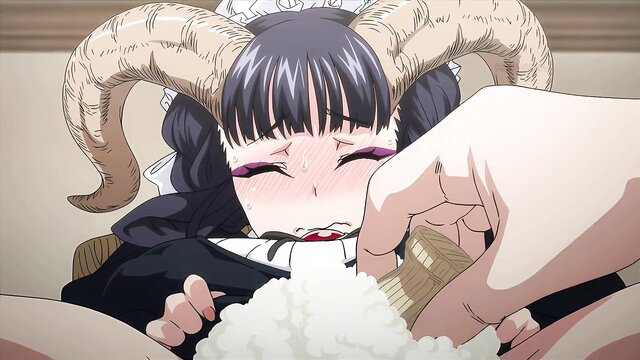 Ajin demon girl maid with big tits creampied, cum overflowing pussy