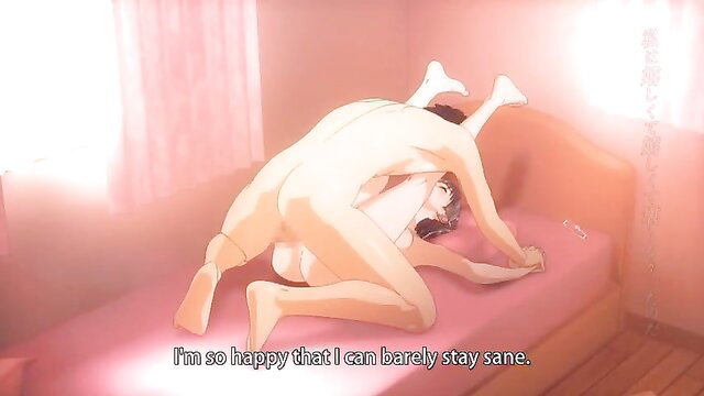 3D hentai girl fucked missionary style on bed by guy