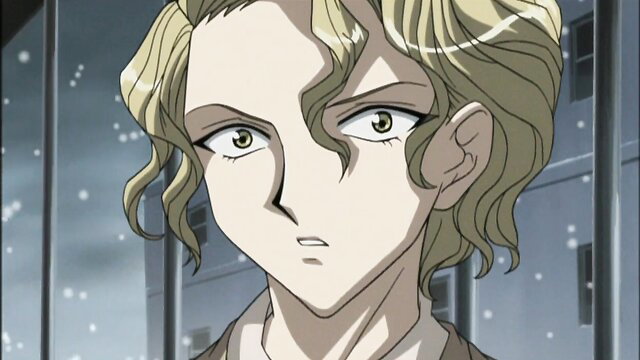 Enzai's intense green-eyed trap glare in prison Episode 2 oral adventure