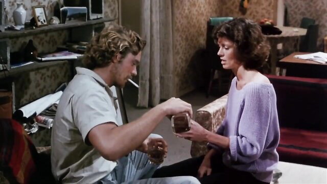 Kathryn Witt intimate drink with hot 80s stud in Coco Wars