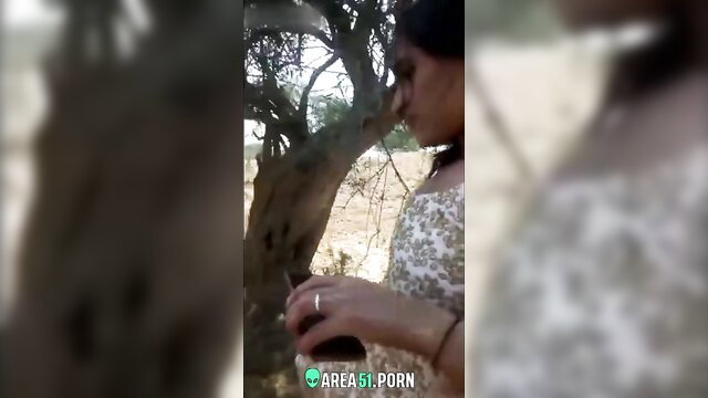 Indian teen big boobs caught cheating fucked outdoors by lover